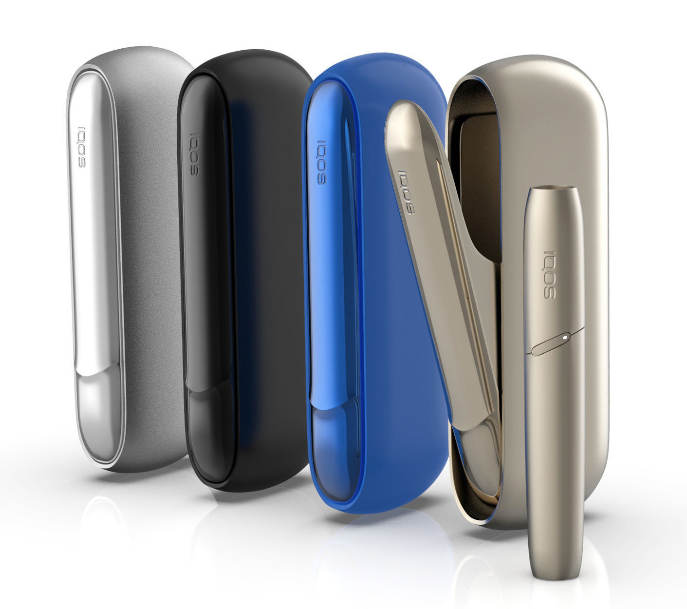 Iqos 3 3D model silver and gold device 3D model_1