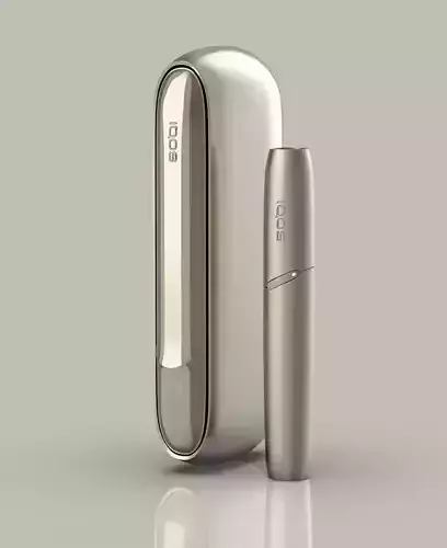 Iqos 3 3D model silver and gold device