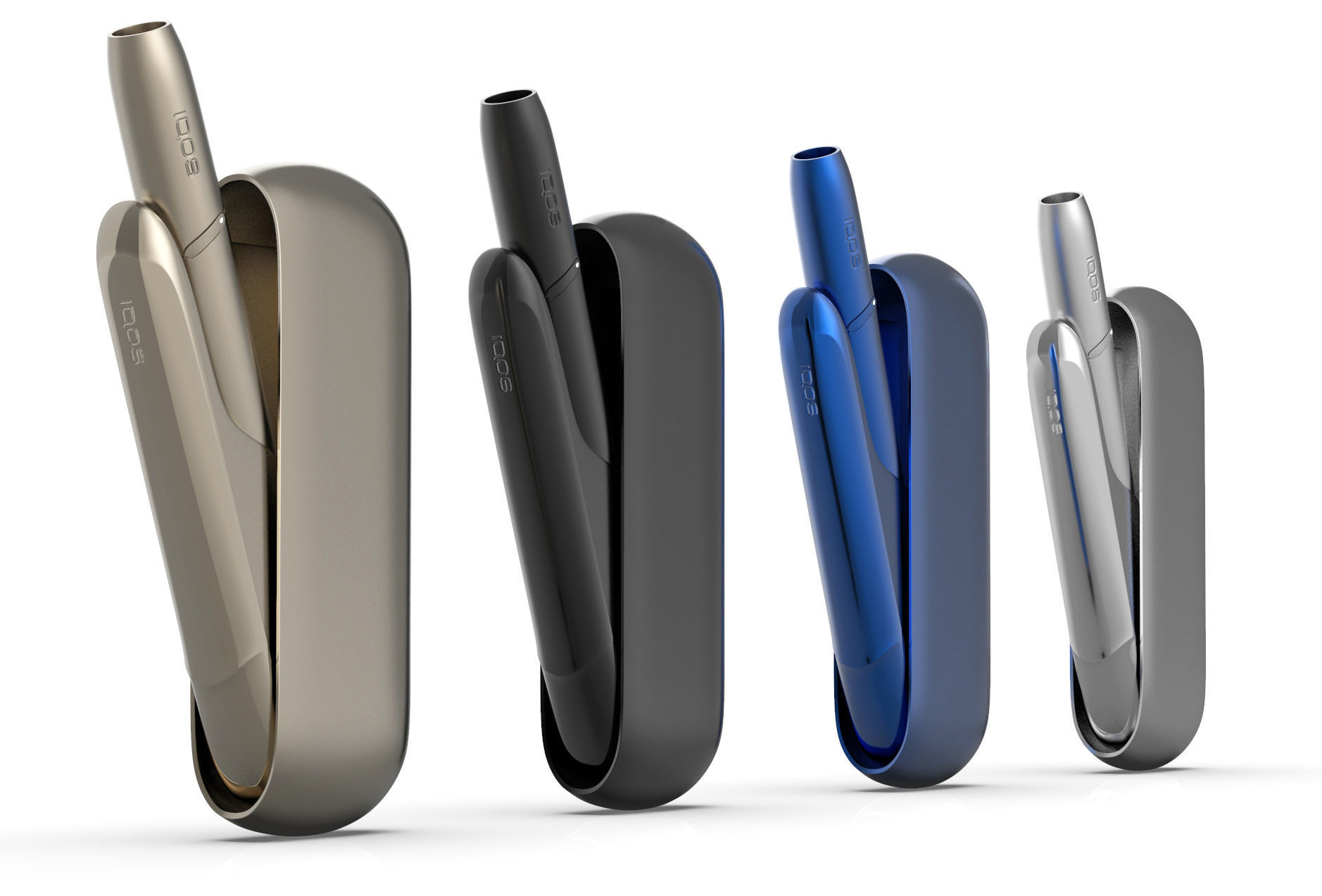 Iqos 3 3D model silver and gold device 3D model_5