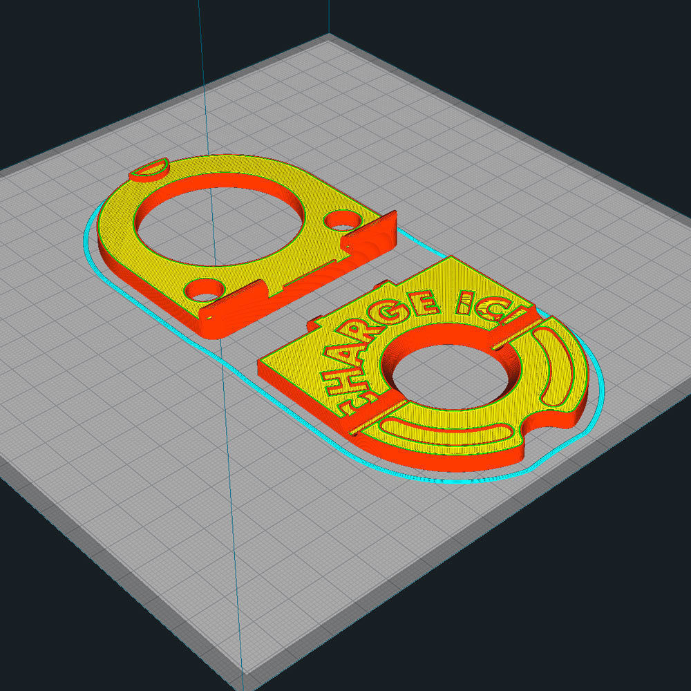 Folding iphone charger holder for plug 3D print model_6