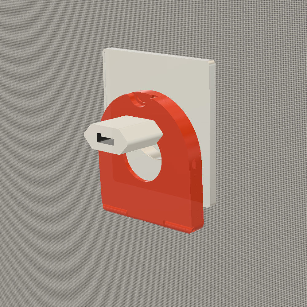 Folding iphone charger holder for plug 3D print model_3