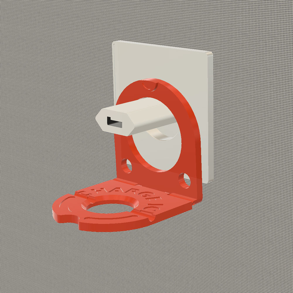 Folding iphone charger holder for plug 3D print model_4