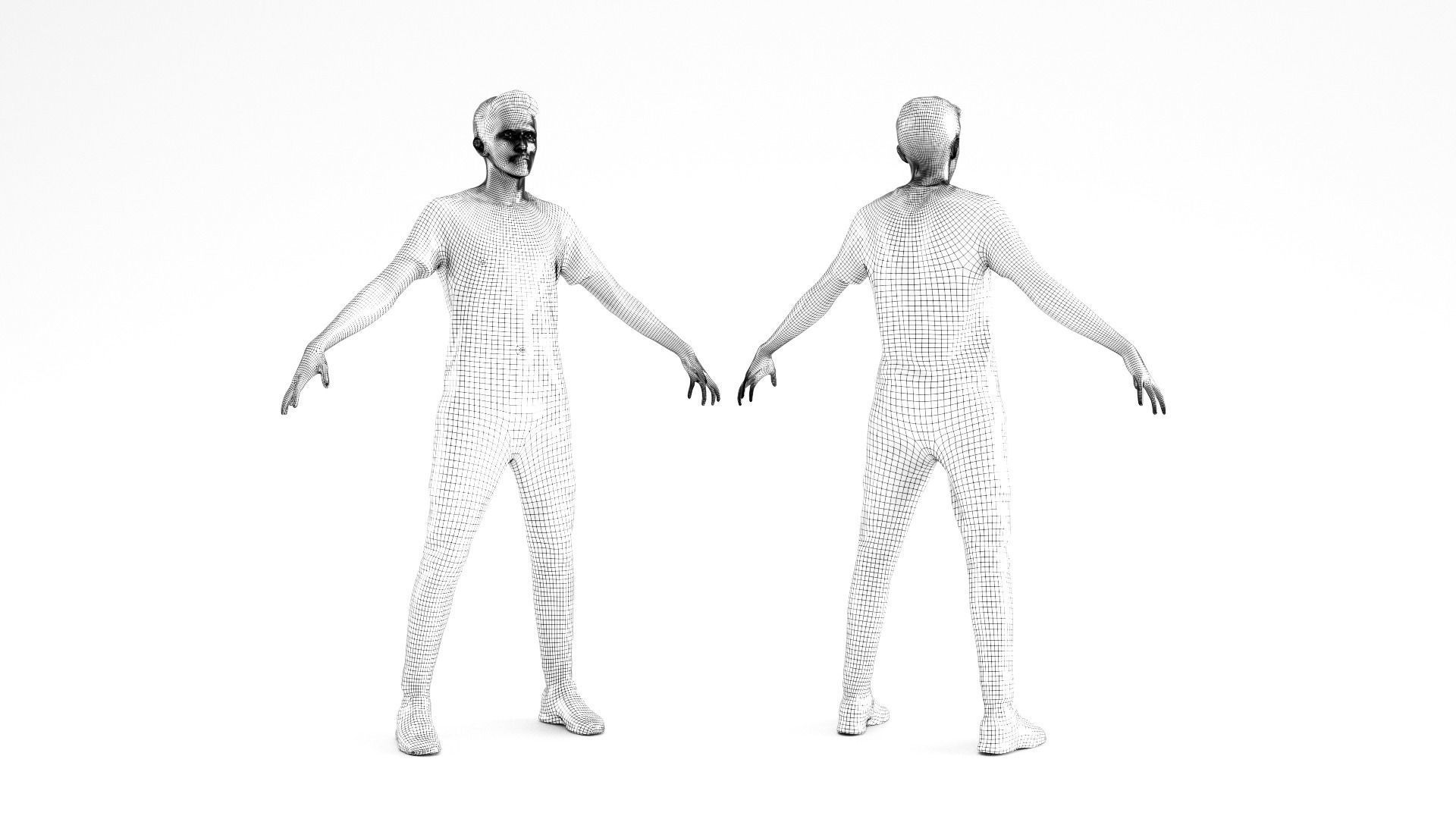 Animated man riding on a skateboard 35 Low-poly 3D model_10