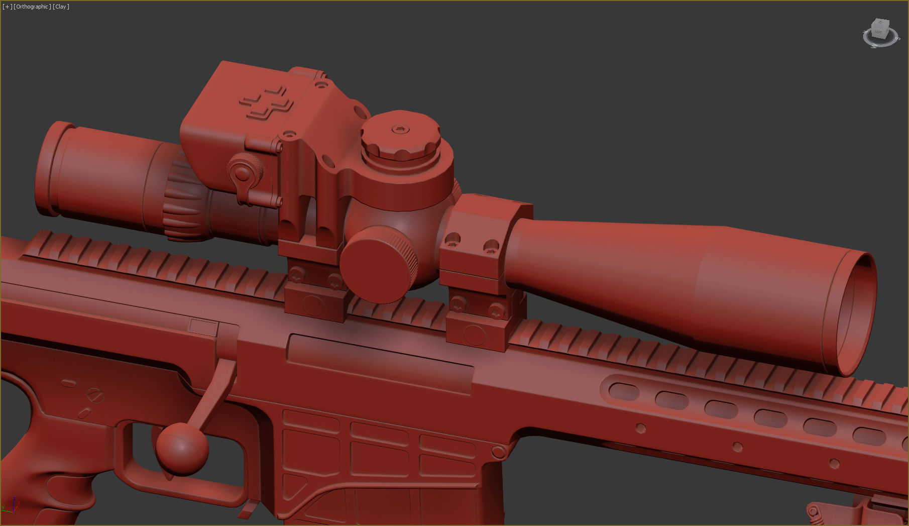 Sniper Set rifle case 3D model_12