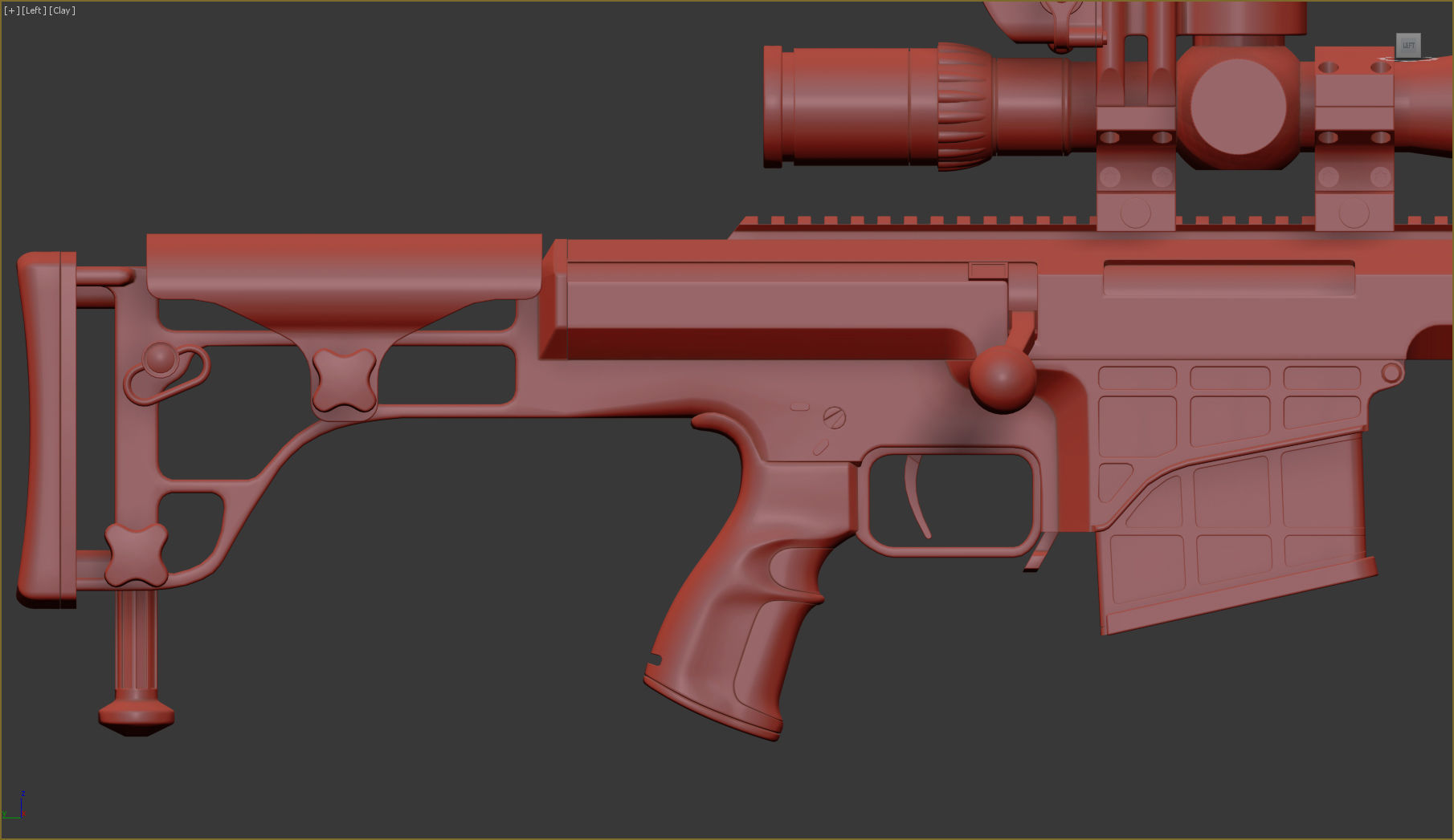 Sniper Set rifle case 3D model_7