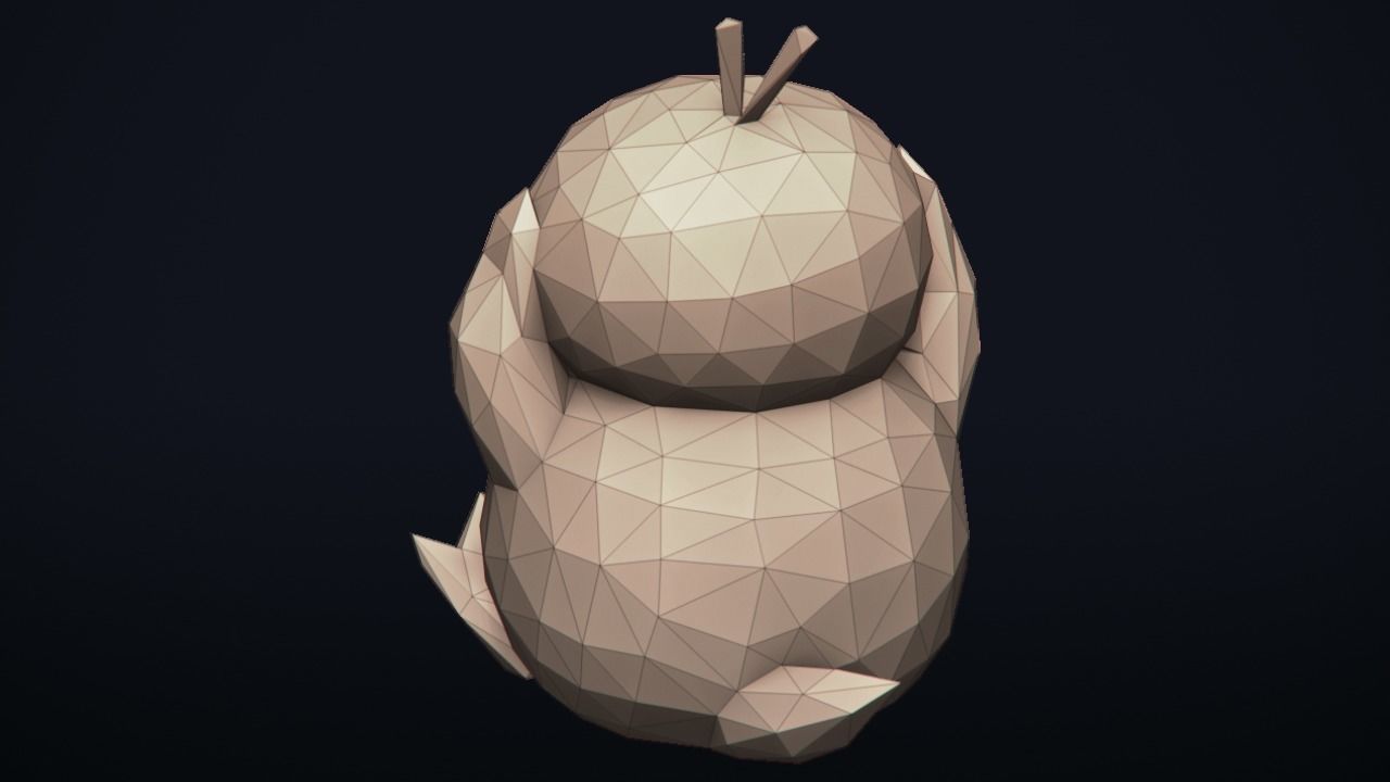 Psyduck - Stylized Pokemon LowPoly Art - 3D print model_17