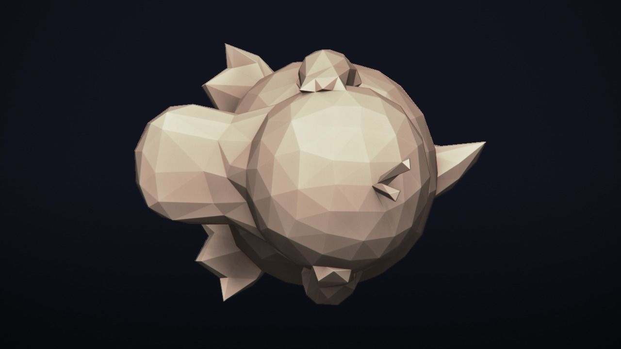 Psyduck - Stylized Pokemon LowPoly Art - 3D print model_5