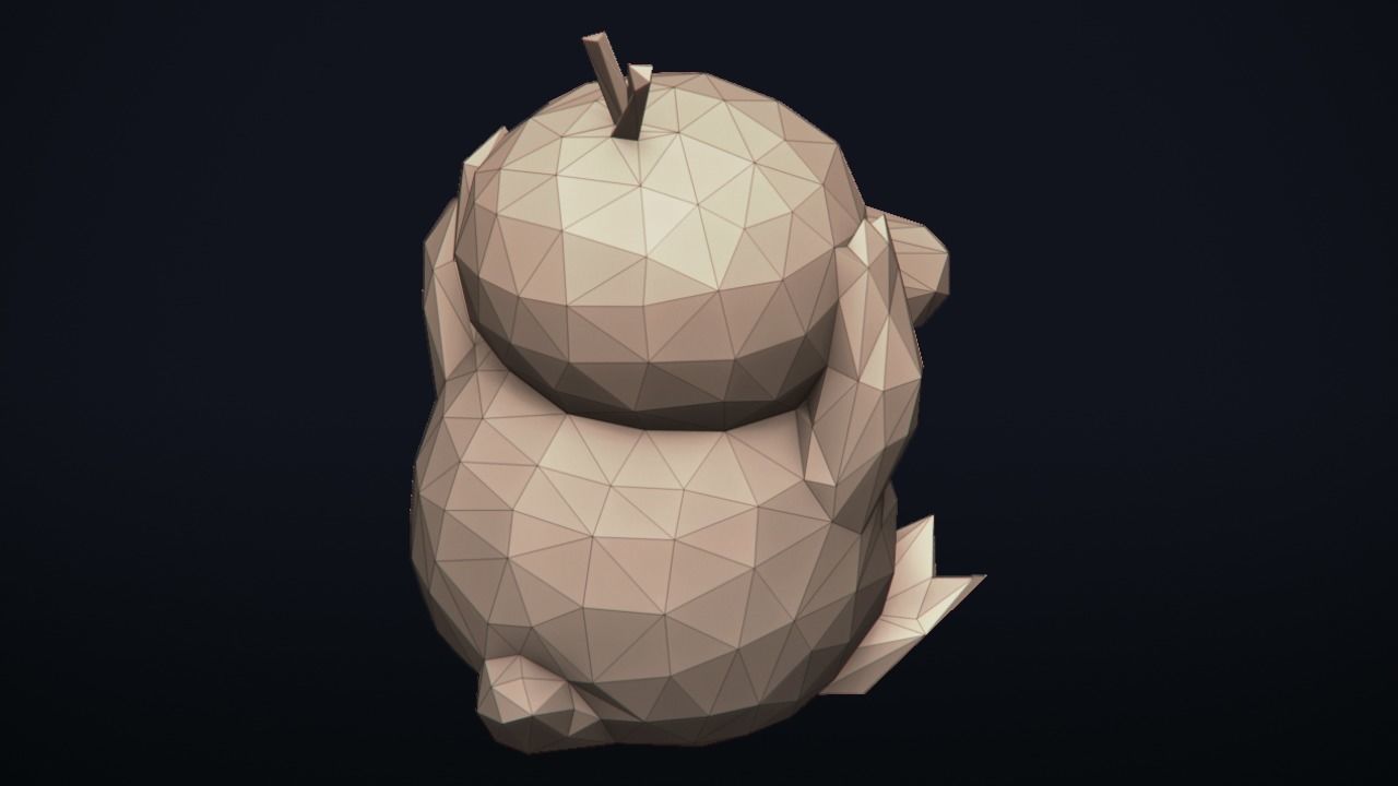 Psyduck - Stylized Pokemon LowPoly Art - 3D print model_16