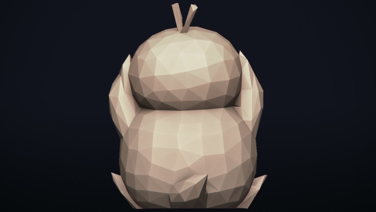 Psyduck - Stylized Pokemon LowPoly Art - 3D print model_3