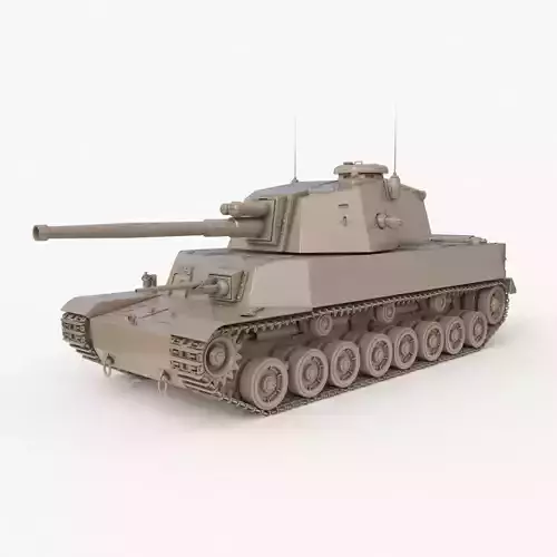 Tank Type 5 Chi-Ri Japan Clay Vray 3D model