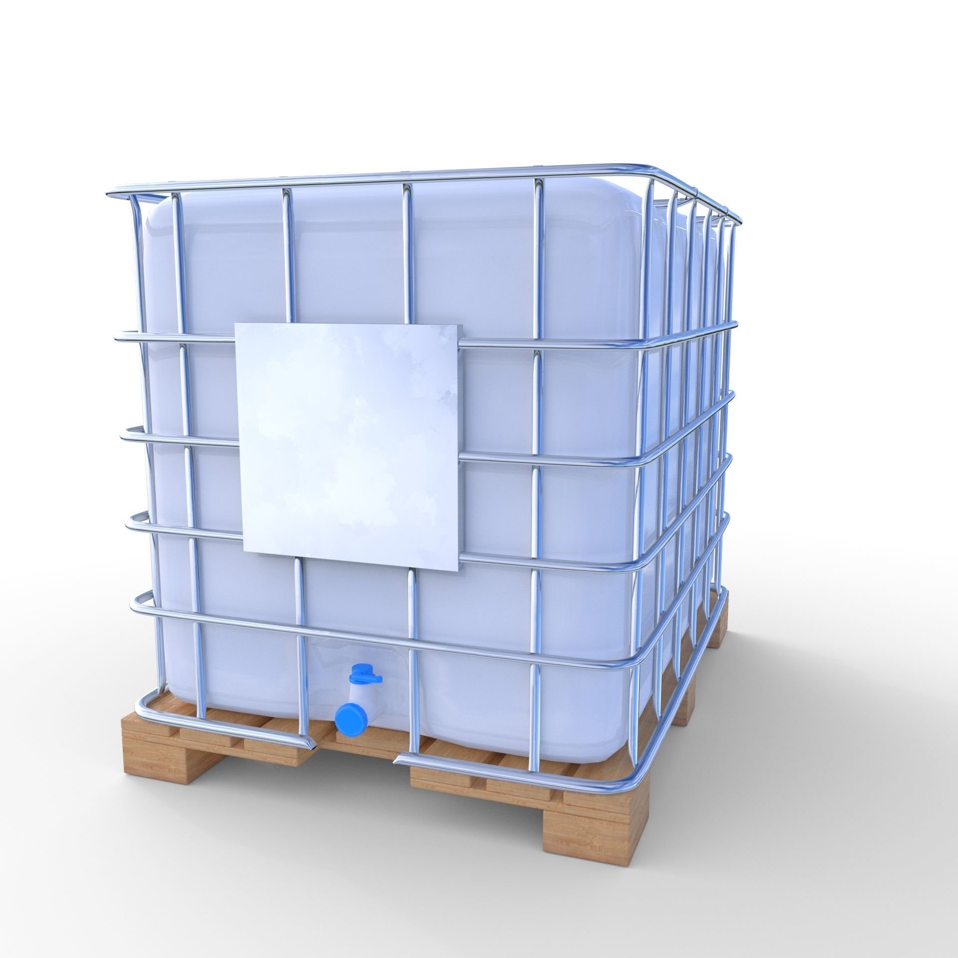 IBC Container 2 Low-poly 3D model_2