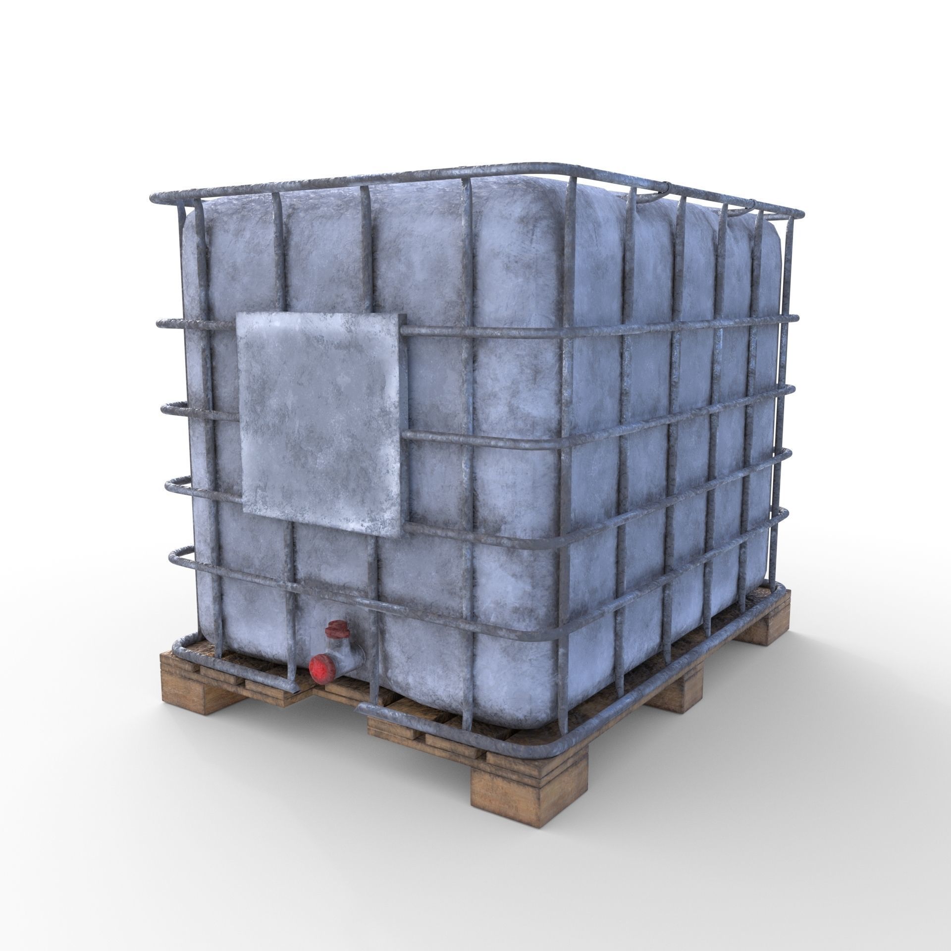IBC Container 4 Low-poly 3D model_5