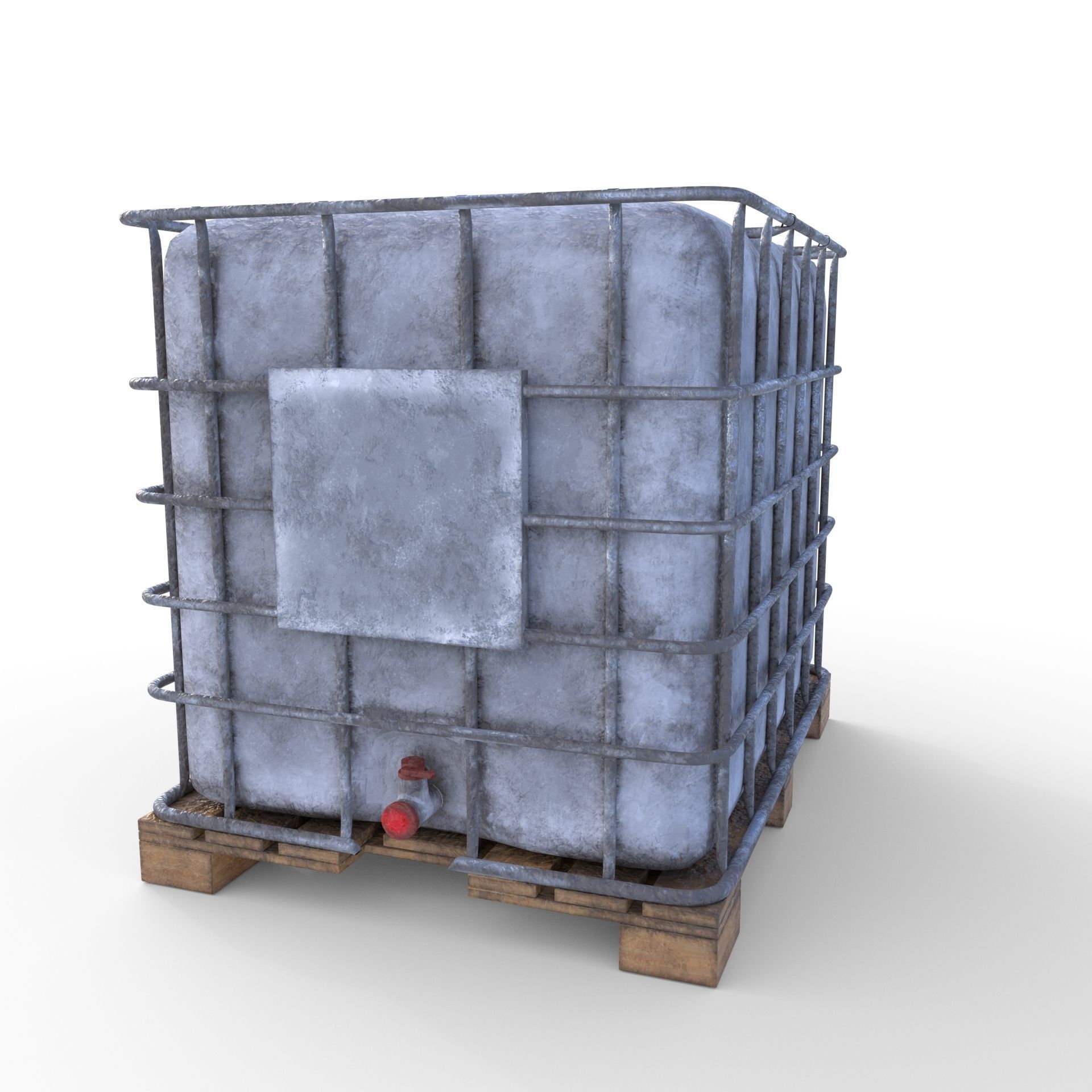 IBC Container 4 Low-poly 3D model_2