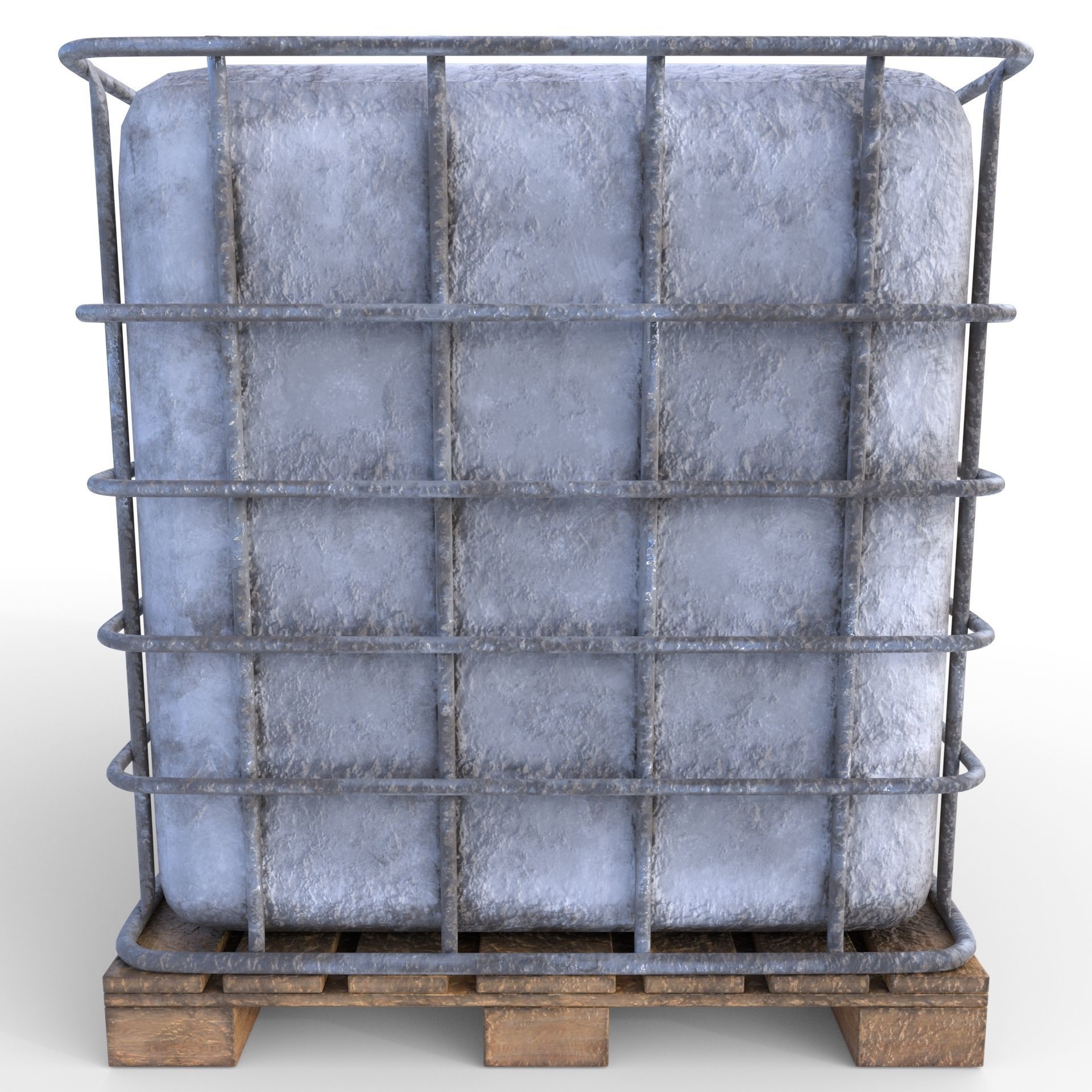 IBC Container 4 Low-poly 3D model_3