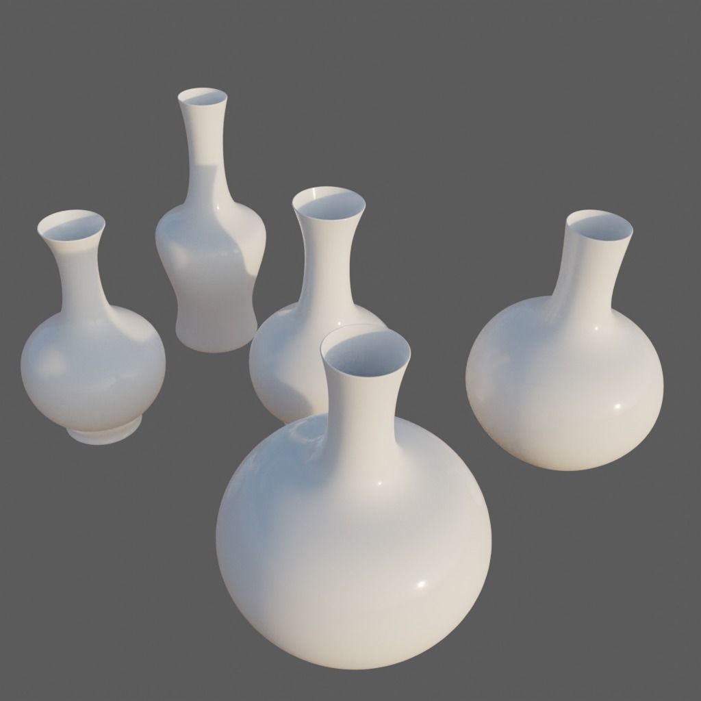 Chinese Classic Sytle Pocelain Vases Collection - 28 models 3D model_10
