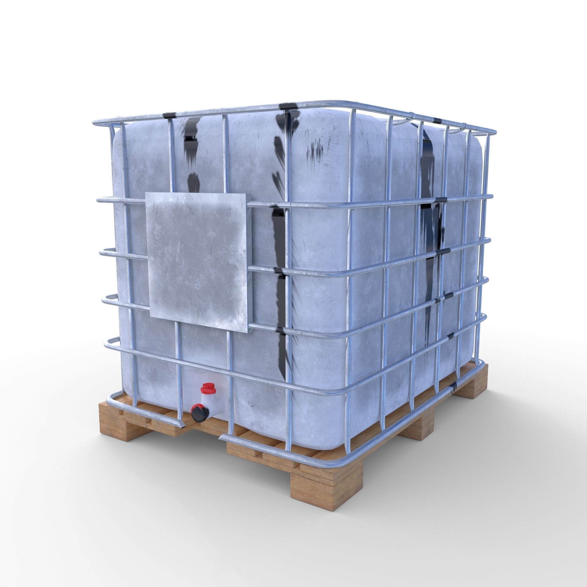 IBC Container 5 Low-poly 3D model_5