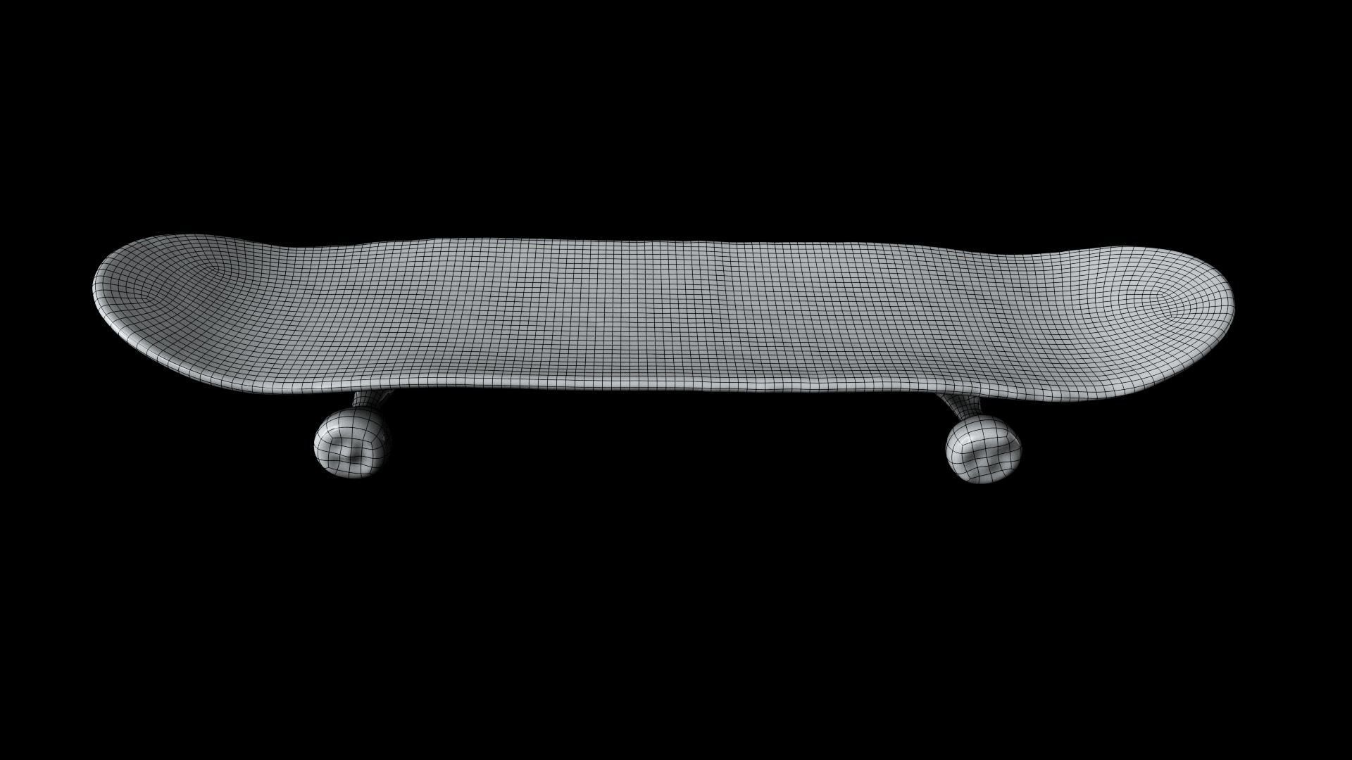 Young man on a skate 36 Low-poly 3D model_19