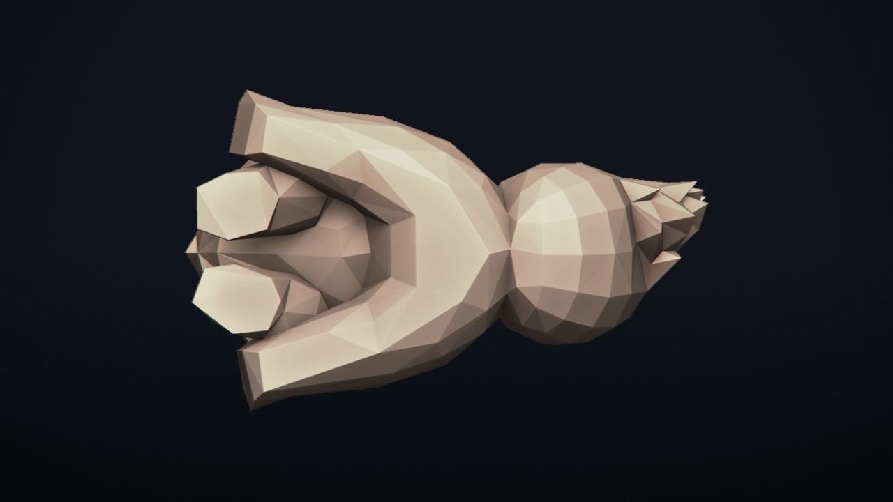 Growlithe -  - Stylized Pokemon LowPoly Art - 3D print model_6