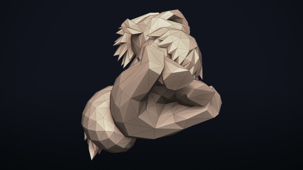 Growlithe -  - Stylized Pokemon LowPoly Art - 3D print model_21