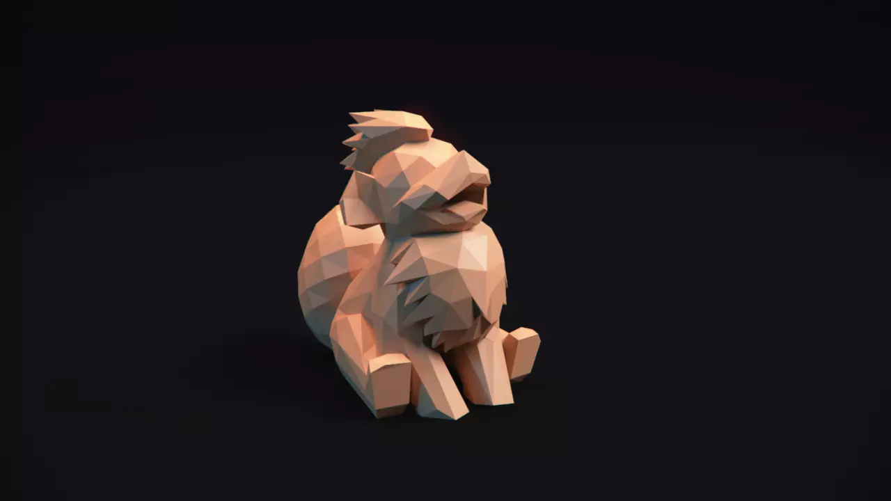 Growlithe -  - Stylized Pokemon LowPoly Art - 3D print model_0