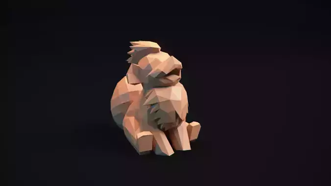 Growlithe -  - Stylized Pokemon LowPoly Art - 3D print model