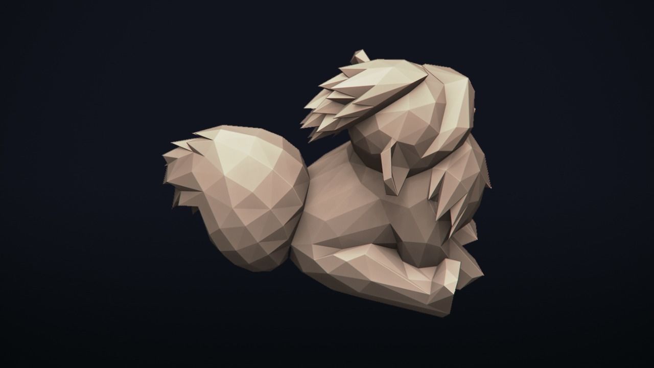 Growlithe -  - Stylized Pokemon LowPoly Art - 3D print model_12