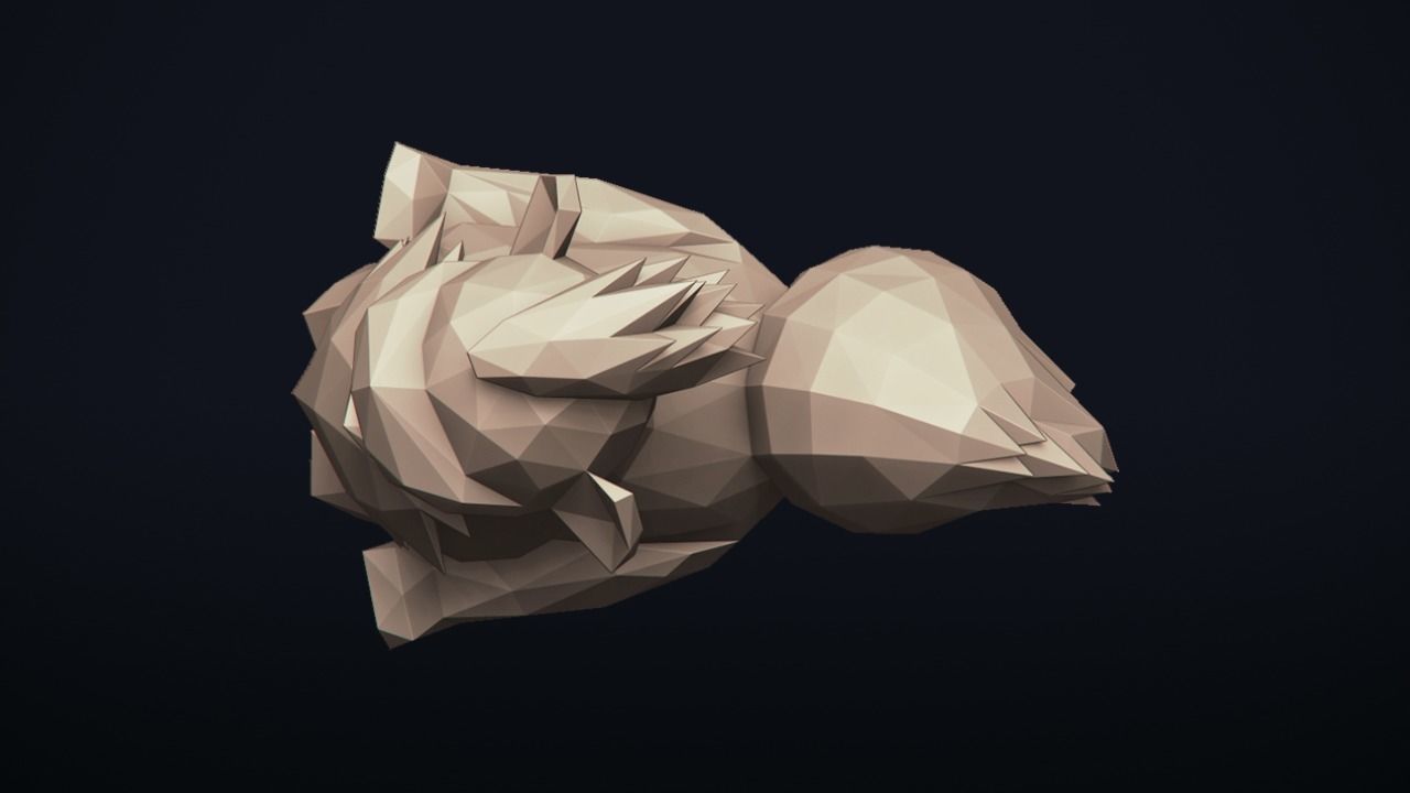 Growlithe -  - Stylized Pokemon LowPoly Art - 3D print model_5