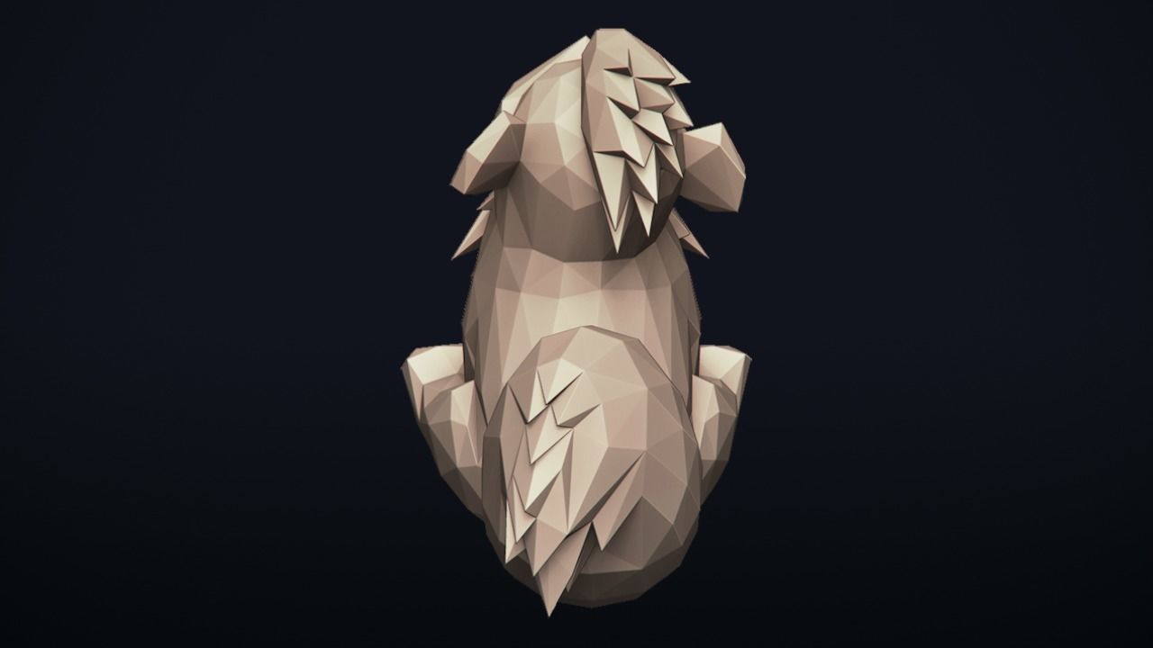 Growlithe -  - Stylized Pokemon LowPoly Art - 3D print model_10