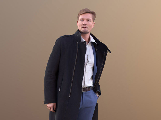Andrew 10596 - Walking Business Man Low-poly 3D model