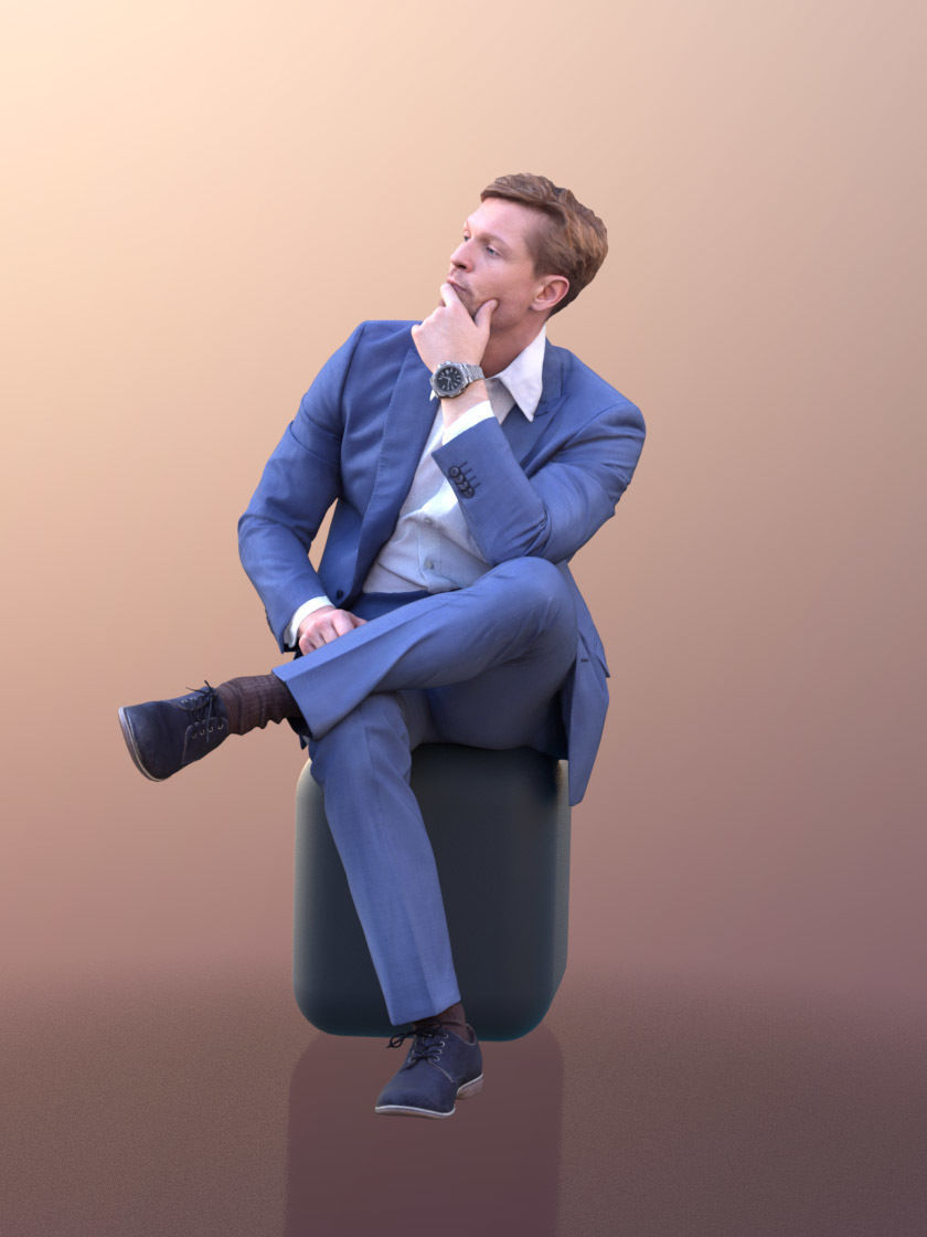 Andrew 10595 - Talking Business Man Low-poly 3D model_2