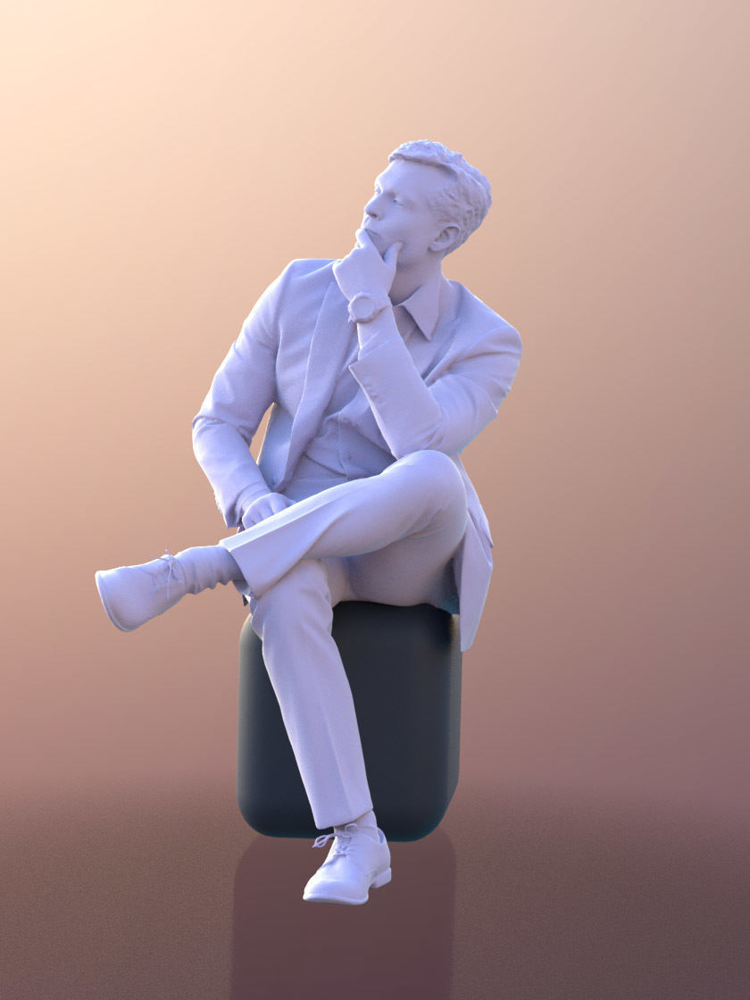 Andrew 10595 - Talking Business Man Low-poly 3D model_4