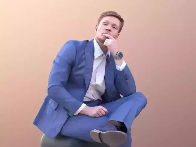 Andrew 10595 - Talking Business Man Low-poly 3D model