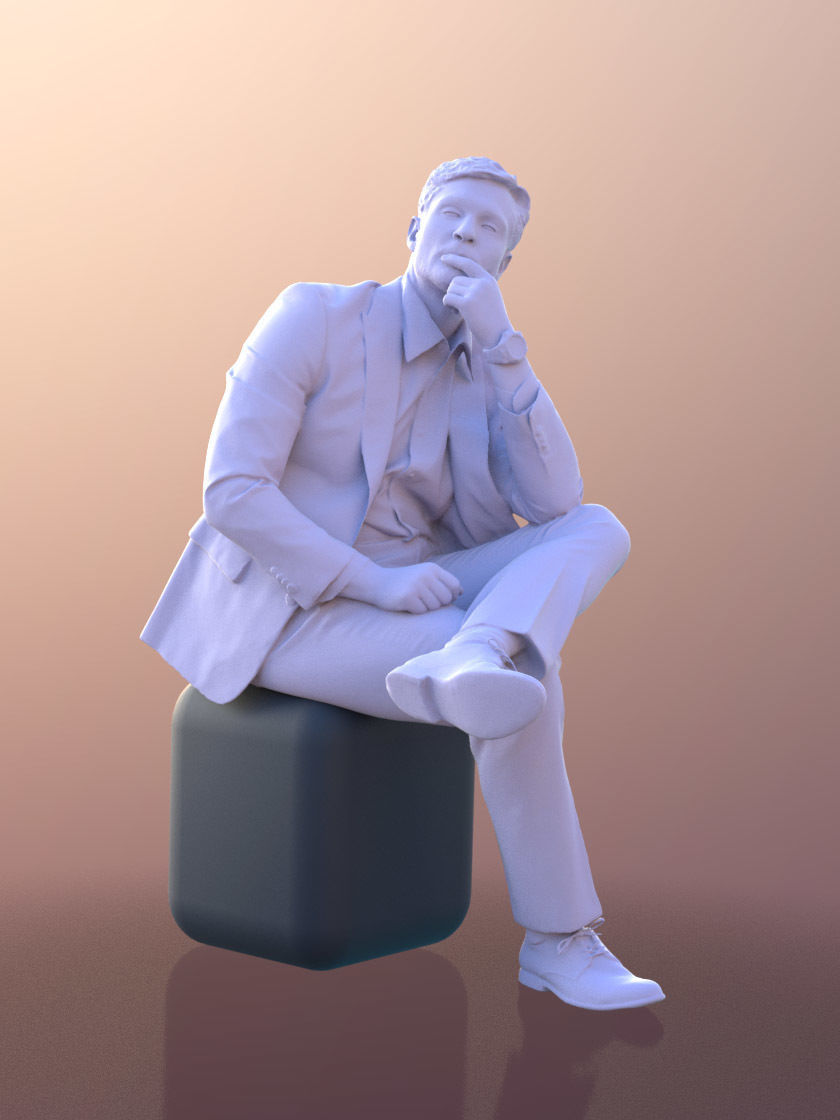 Andrew 10595 - Talking Business Man Low-poly 3D model_3