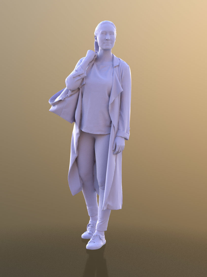 Rocio 10571 - Walking Casual Girl Low-poly 3D model_3