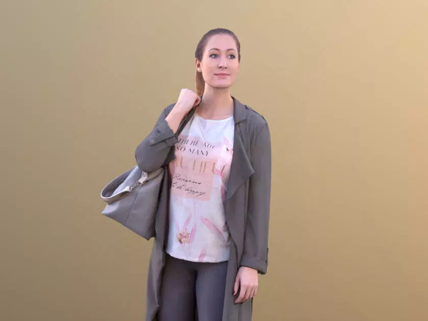 Rocio 10571 - Walking Casual Girl Low-poly 3D model_0