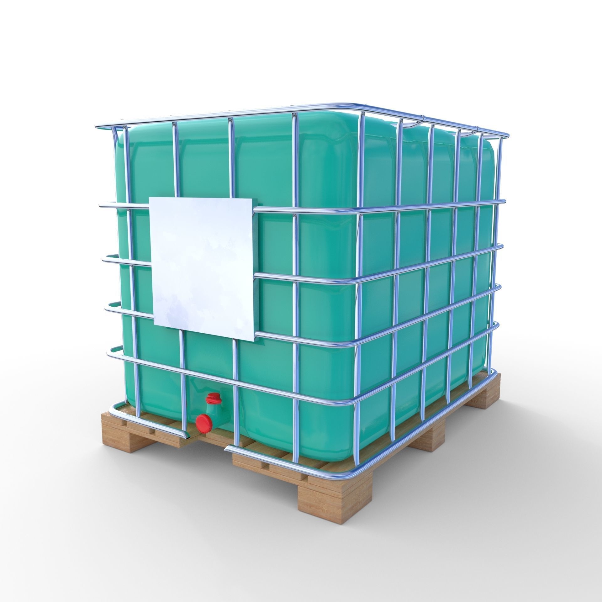 IBC Container 7 Low-poly 3D model_5