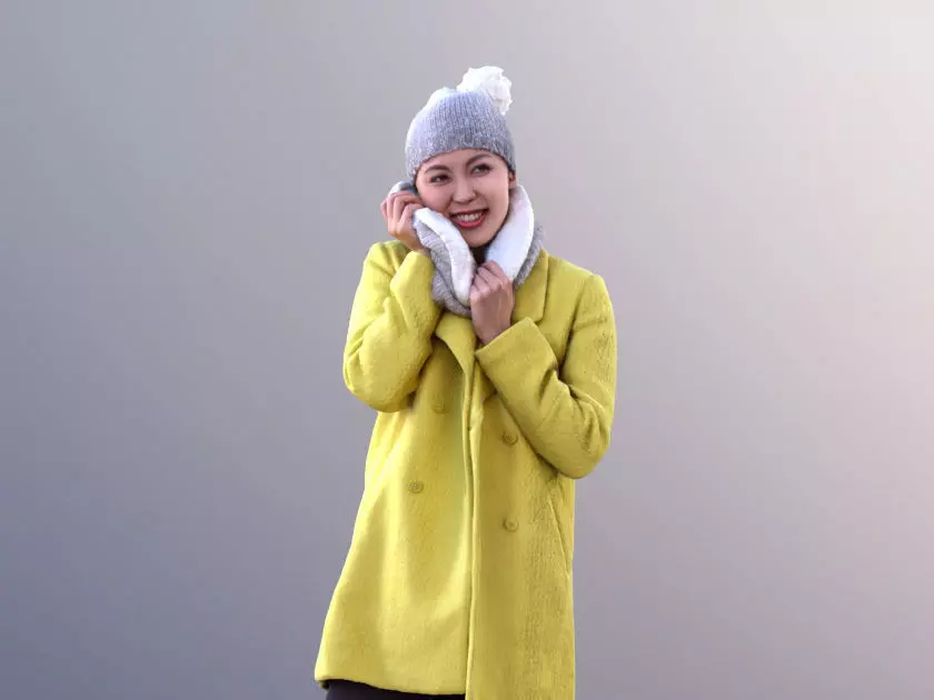 Bao 10558 - Outdoor Casual Girl Low-poly 3D model_0