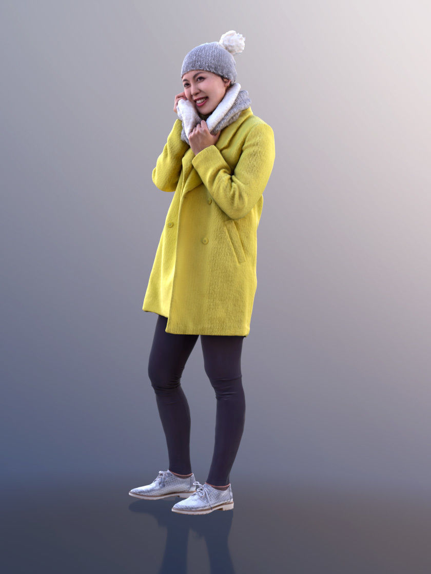 Bao 10558 - Outdoor Casual Girl Low-poly 3D model_2