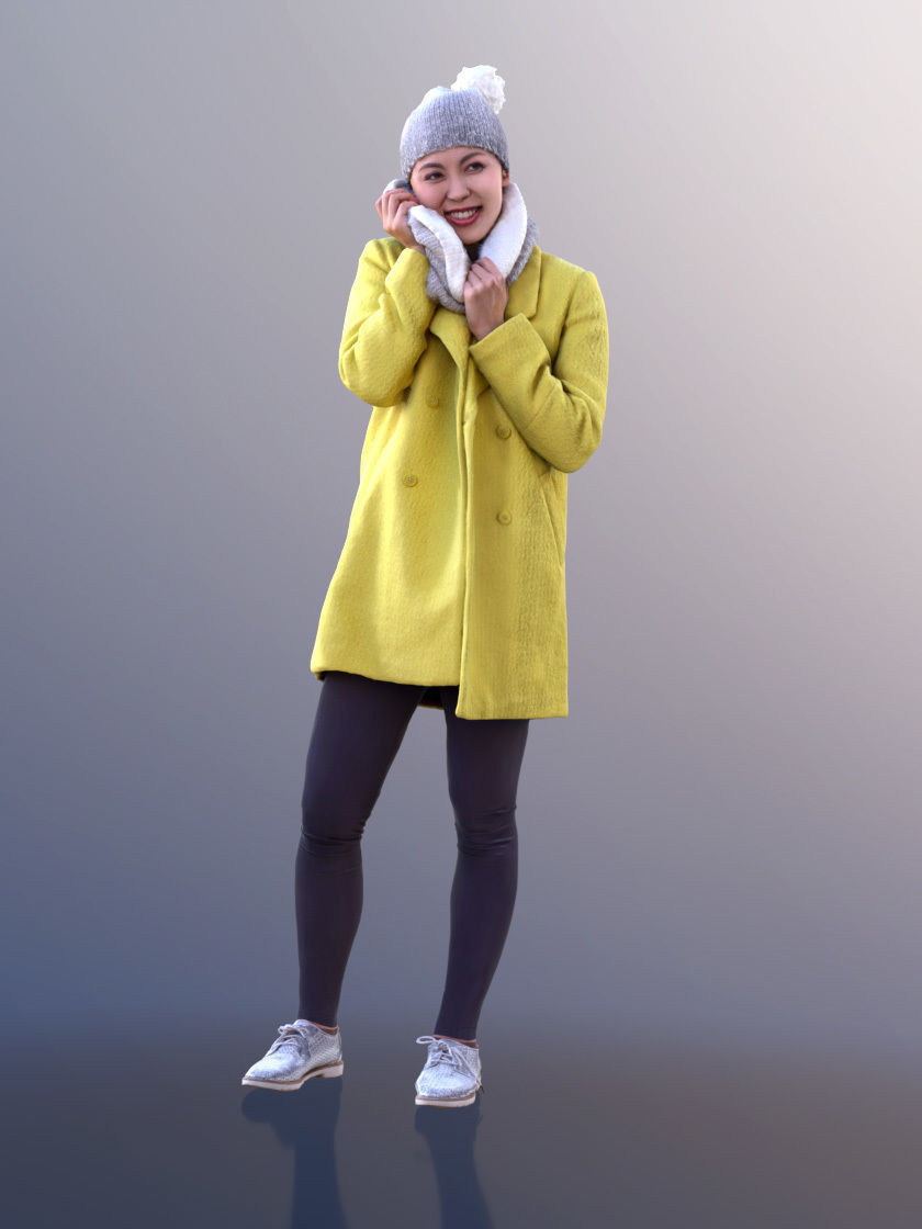 Bao 10558 - Outdoor Casual Girl Low-poly 3D model_1