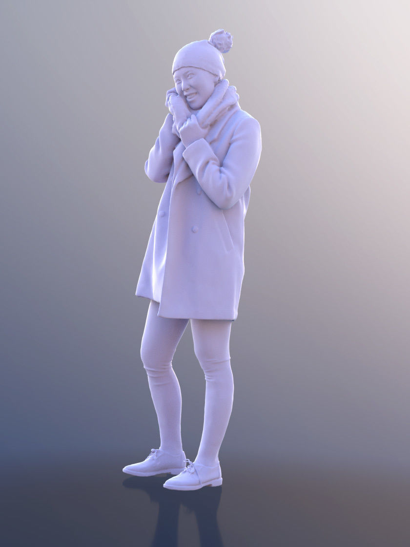 Bao 10558 - Outdoor Casual Girl Low-poly 3D model_4
