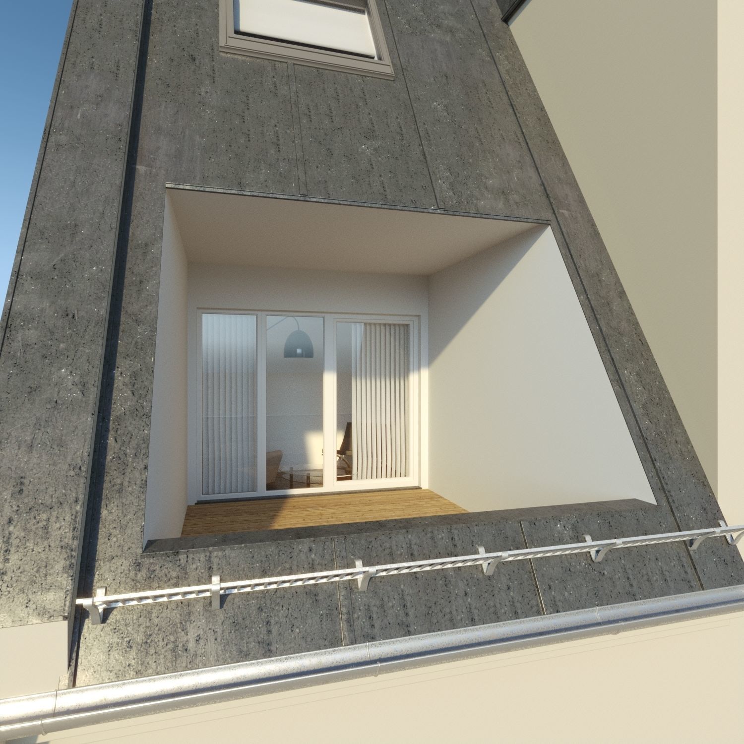 Residential City Building - Row - 05 - Detailed Dormer 3D model_7
