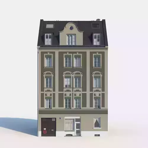 Residential City Building - Row - 05 - Detailed Dormer