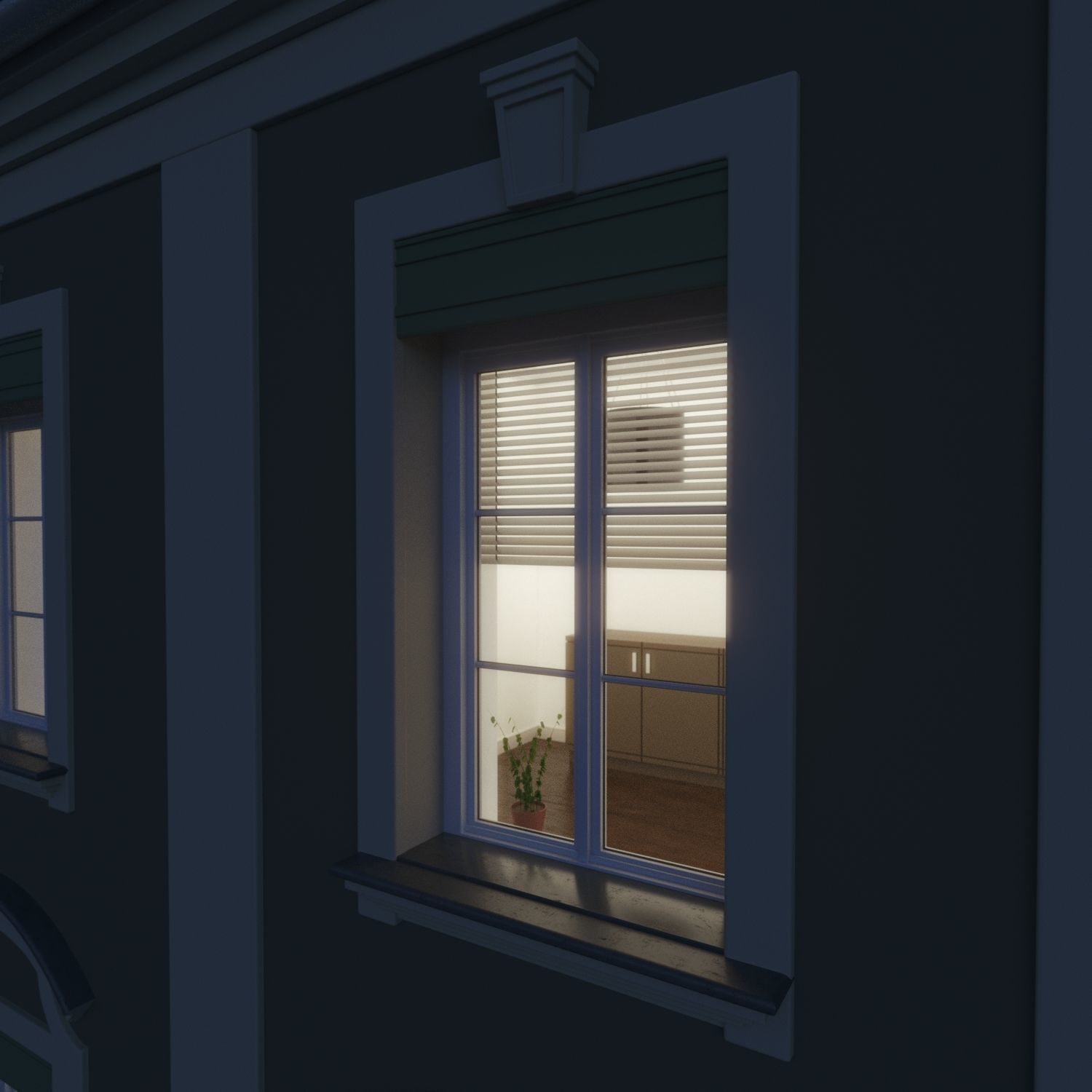 Residential City Building - Row - 05 - Detailed Dormer 3D model_11