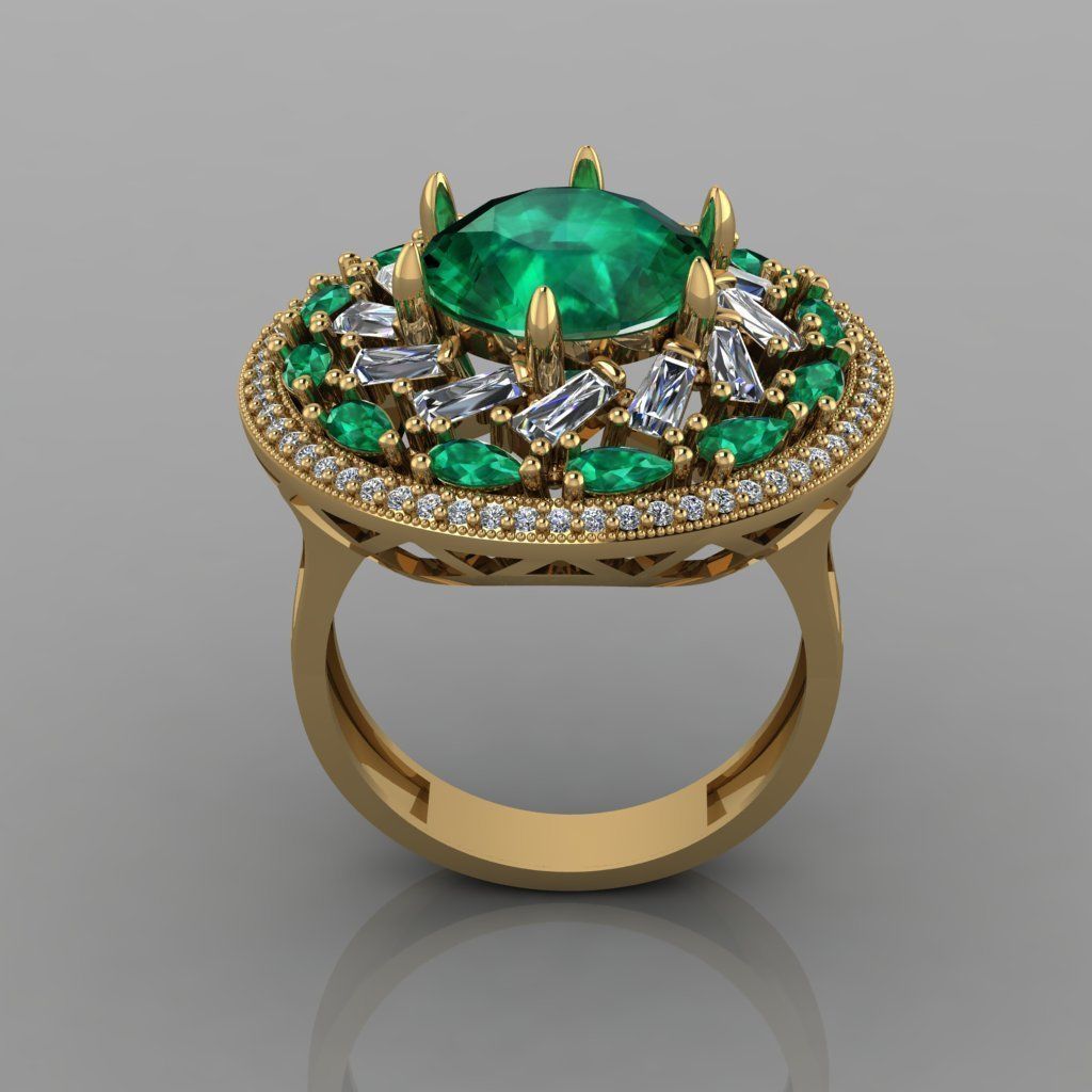 Ring - Diamond 3D print model_2