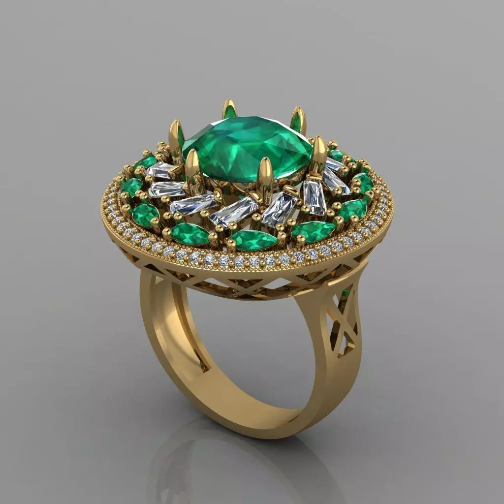 Ring - Diamond 3D print model_0