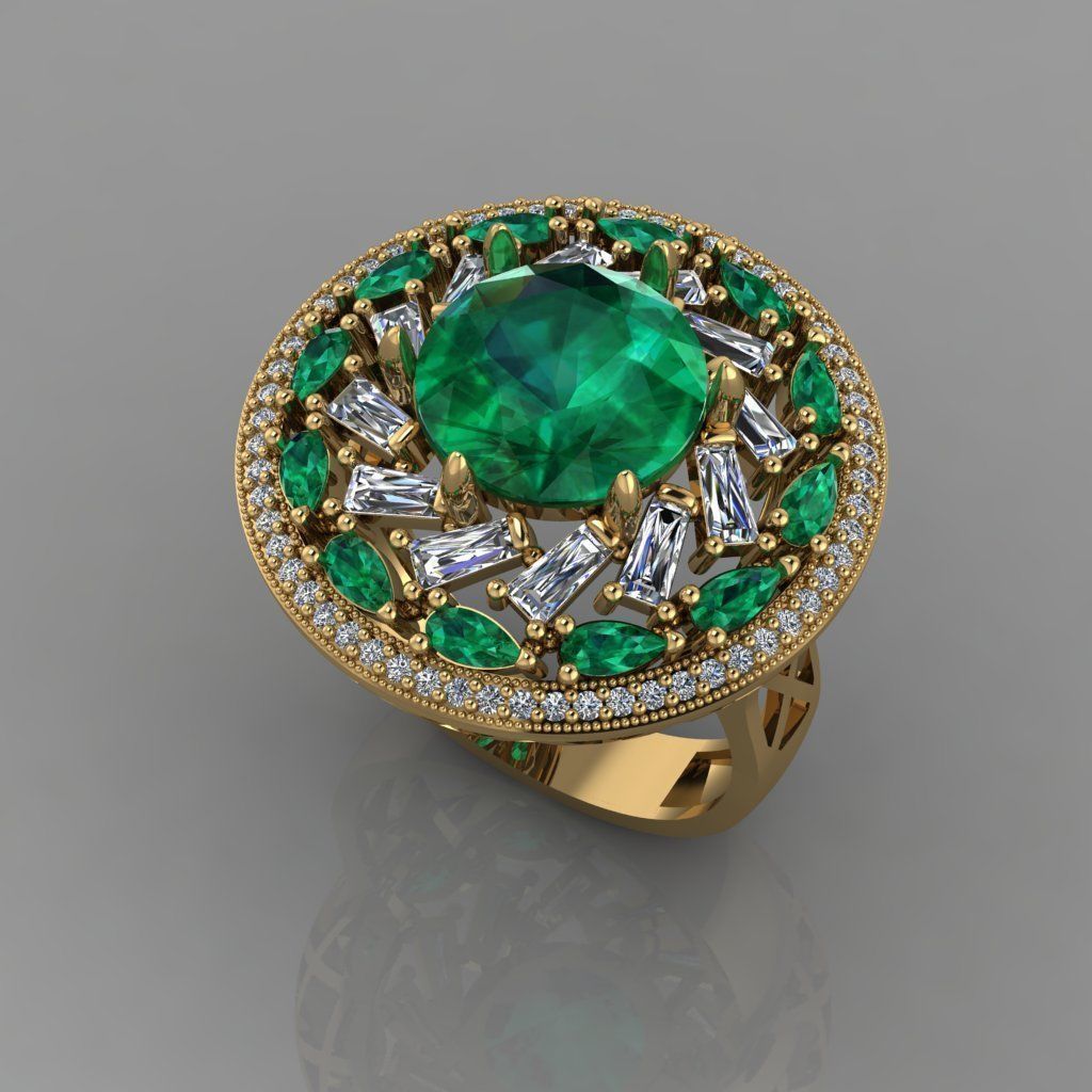 Ring - Diamond 3D print model_1