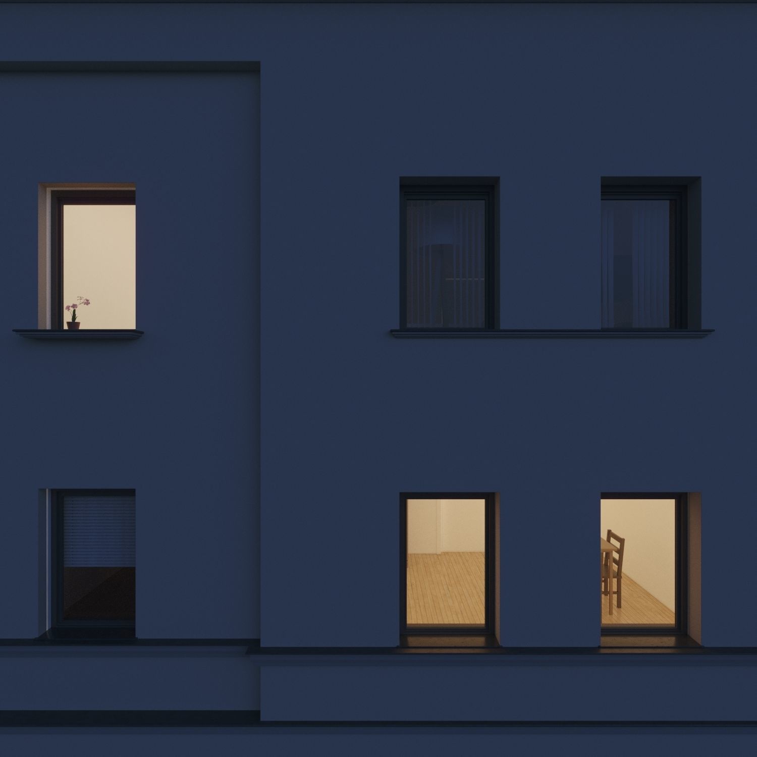 Residential City Building - Row - 04 - Takeaway Shop 3D model_11