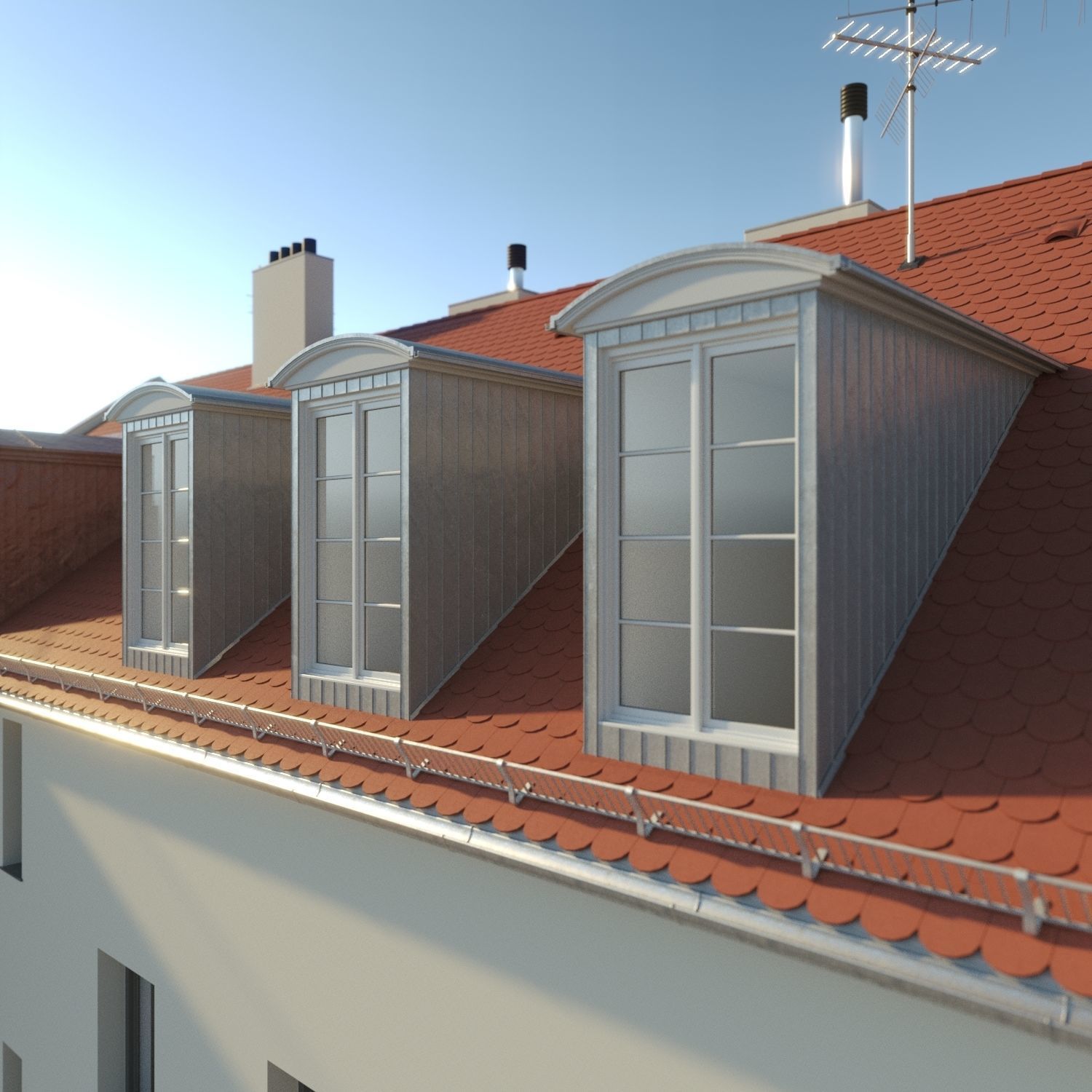 Residential City Building - Row - 04 - Takeaway Shop 3D model_7