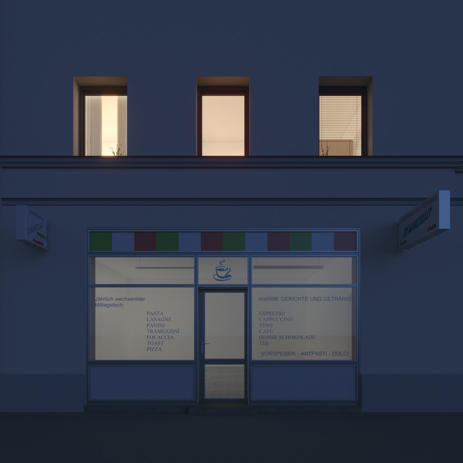 Residential City Building - Row - 04 - Takeaway Shop 3D model_9