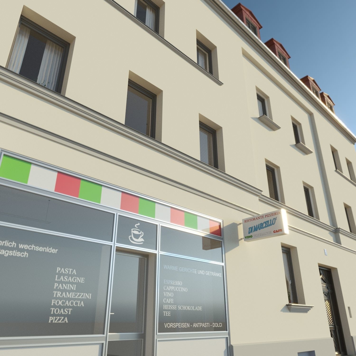 Residential City Building - Row - 04 - Takeaway Shop 3D model_5